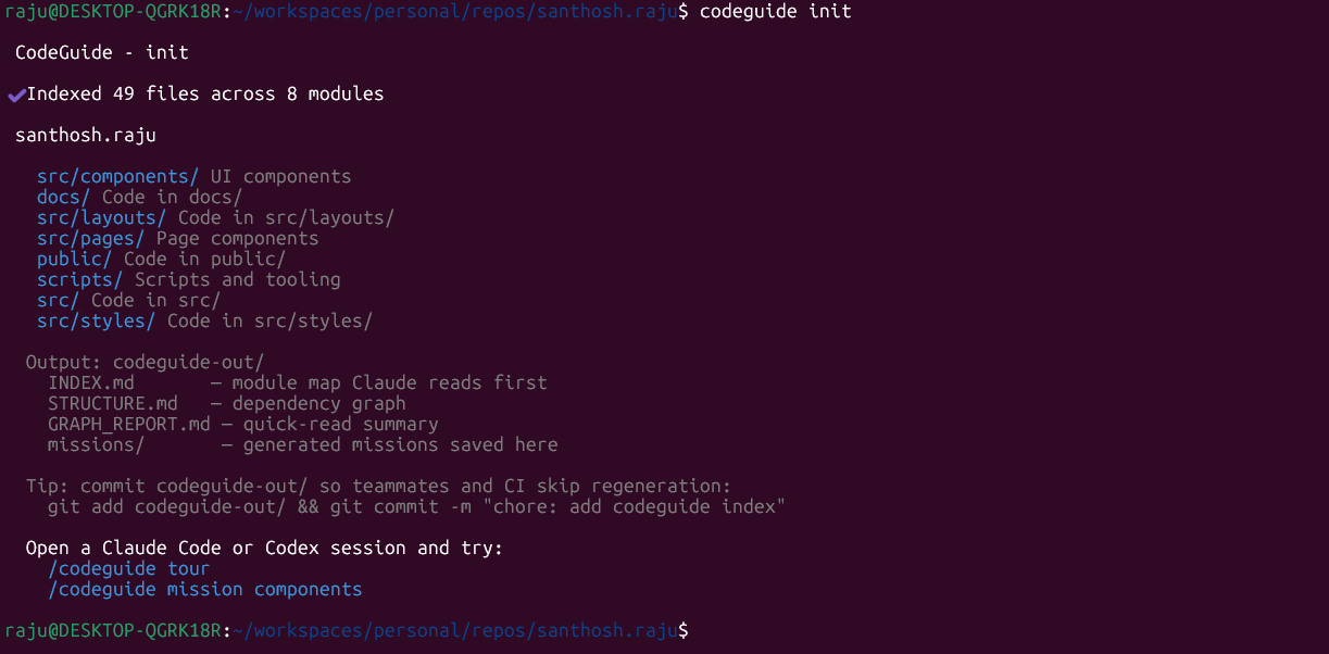Codeguide-initialise